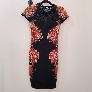 Sexy Rose Bodycon Dress